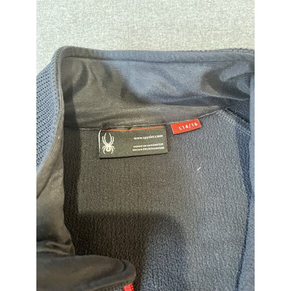 Spyder Kids Black Zip-up Jacket With Red Accents Size Large 14/16 - Picture 5 of 7